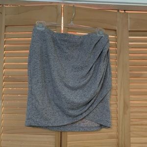Grey Mini Twist Skirt